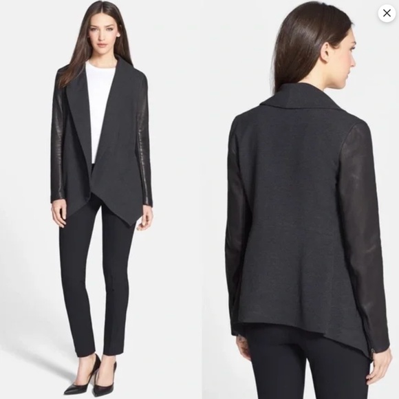 Theory 'Laura' Leather Sleeve Jacket in size M - worn one time - Picture 2 of 8